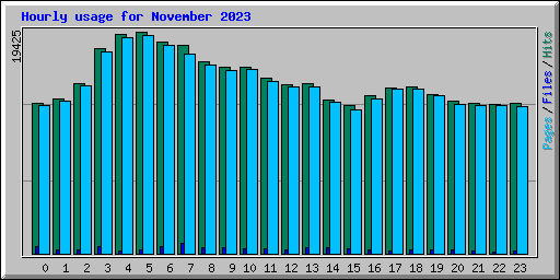 Hourly usage for November 2023